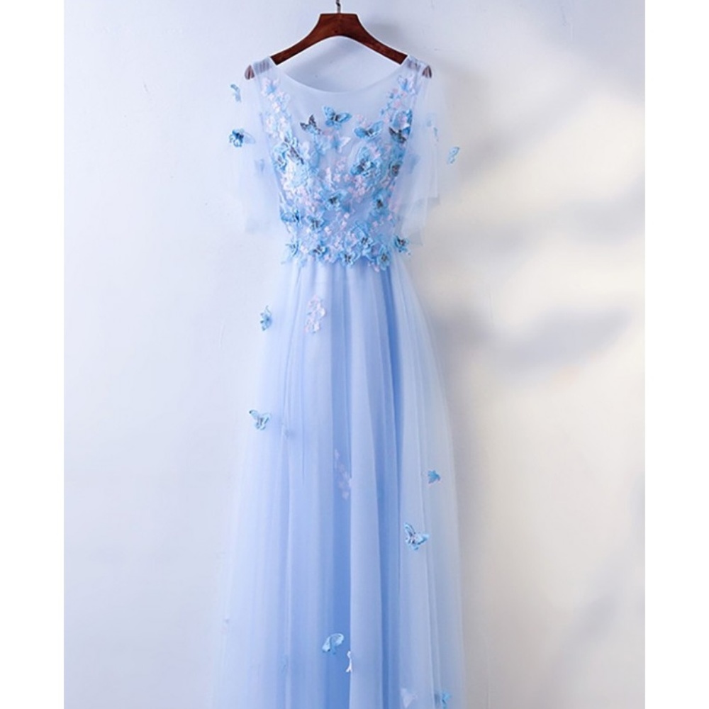 Blue butterfly dress